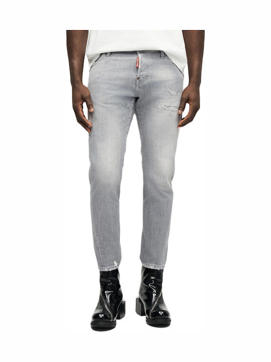 Dsquared2 Pantalon De Blugi Pentru Bărbat Elastic Slim Fit Gri Dsquared2 Pantalon De Blugi Pentru Bărbat Elastic Slim Fit Gri