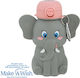 Nava Kids Silicone Water Bottle with Straw Non Spill Grey 500ml
