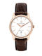 Men's Watch 40mm Battery with Brown Leather Strap