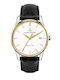 Men's Watch 39mm Battery with Black Leather Strap
