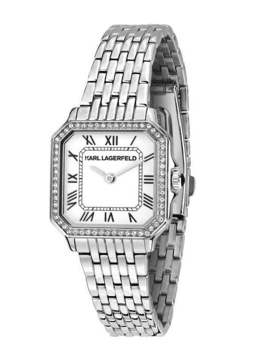 Karl Lagerfeld Womens Watch Battery with Silver Metal Bracelet