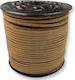 Suede Laces 3mm Light Brown Roll 100 Meters