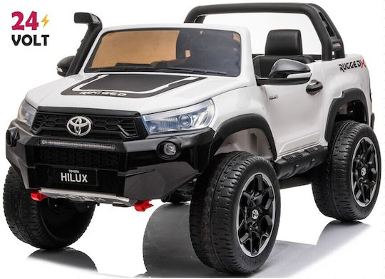 Toyota Hilux Две места с дистанционно управление Лицензиран 24 волта Бял за 7+ Години