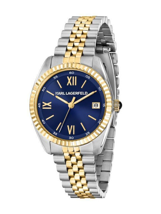 Karl Lagerfeld Womens Watch 32mm Battery with Silver Metal Bracelet