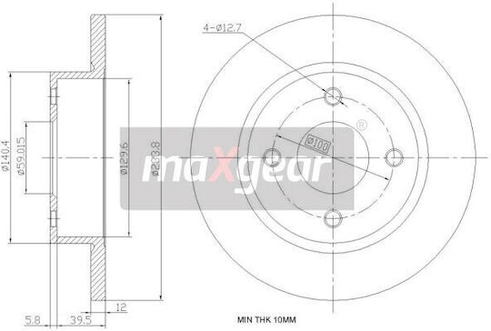 Nissan Micra Vorderseite Bremsscheibe 93 8569110