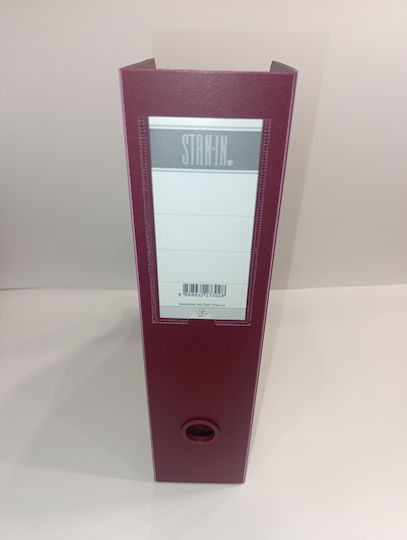 Magazine File Organiser Plastic Bordeaux 24.5x7.5x31.5cm Stan-in