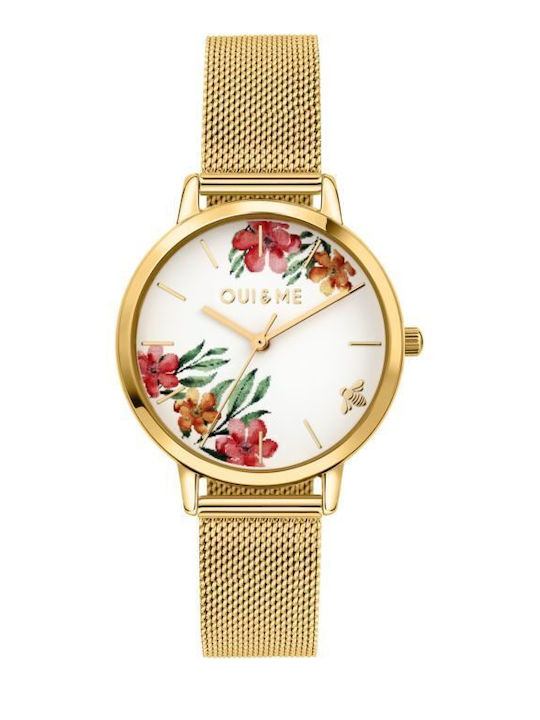 Oui & Me Women's Watch 32mm Battery with Gold Metal Bracelet