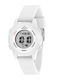 Chronostar Digital Women's Watch 35mm Battery with White Rubber Strap