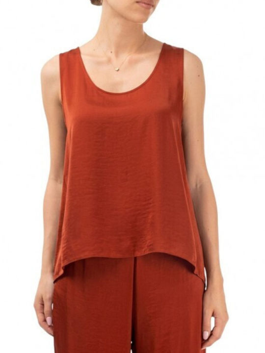 Moutaki Women's Sleeveless Blouse Brick