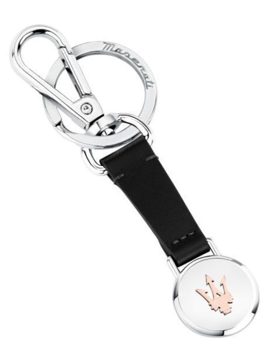 Maserati Keyrings Ss Rg Leather Black Maserati Keyrings Ss Rg Leather Black