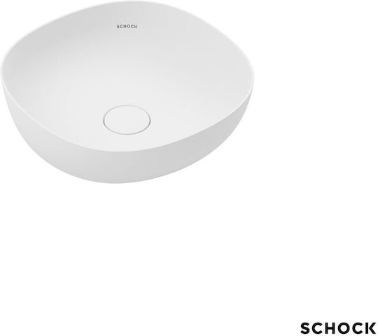 Schock Επικαθήμενος Νιπτήρας Μαρμάρινος 39x39cm White Matt Schock Επικαθήμενος Νιπτήρας Μαρμάρινος 39x39cm White Matt