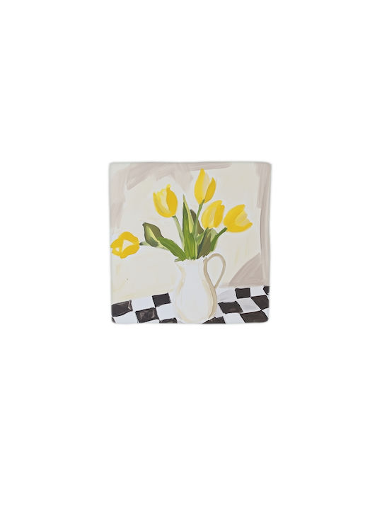 Διακοσμητικό Πλακάκι Φυσική Πέτρα Yellow Flowers
