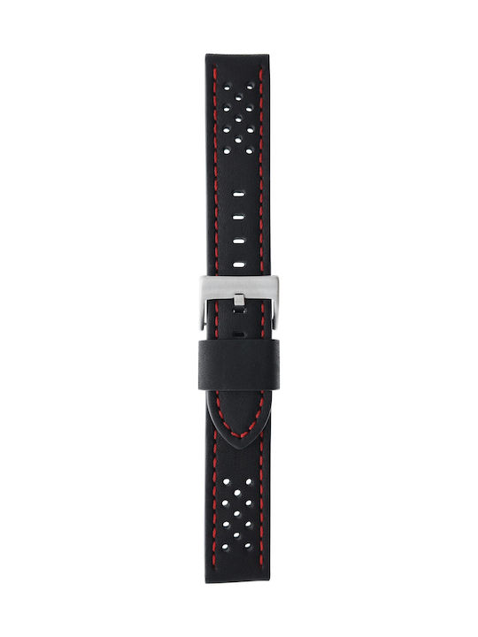 Diloy Straps Кожена Каишка Черен 20мм