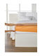 Living Home Semi Double Bed Sheet With Rubber Hugger 130x200cm Pfirsich