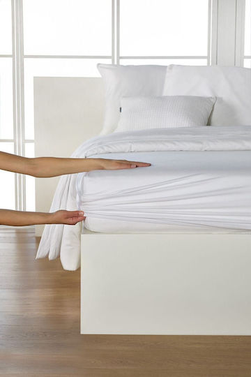 Living Home Чаршаф King Size с Еластична Лента 200x200см Бял