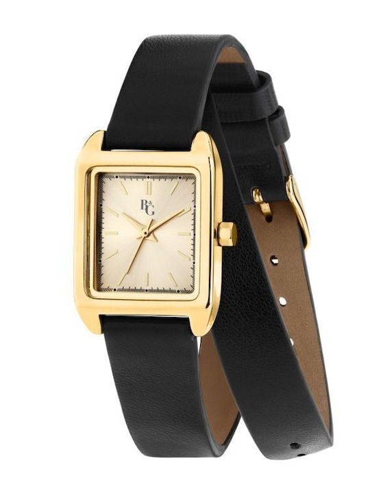 Chronostar Γυναικείο Ρολόι Μπαταρίας με Μαύρο Δερμάτινο Λουράκι