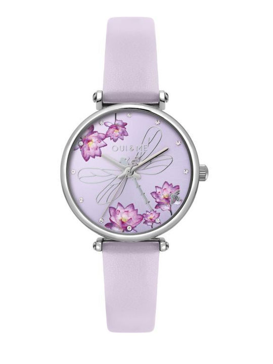 Oui & Me Women's Watch 33mm Battery with Purple Rubber Strap