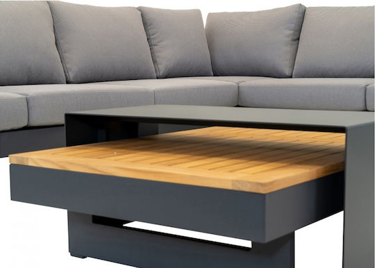Outdoor Living Room Set 2 Pieces Grey with Pillows Outdoor Living Room Set 2 Pieces Grey with Pillows