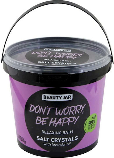 Cristale de baie Relaxare Ulei de lavandă Don't Worry Be Happy Beauty Jar 1200 G