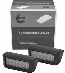 SKV Φώτα Πινακίδας Led για Citroen Berlingo / Jumpy / SpaceTourer Fiat Scudo Peugeot Partner / Expert Toyota Proace