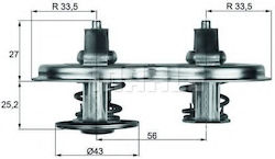 Termostat lichid de răcire Mahle Original Tx 33 83d