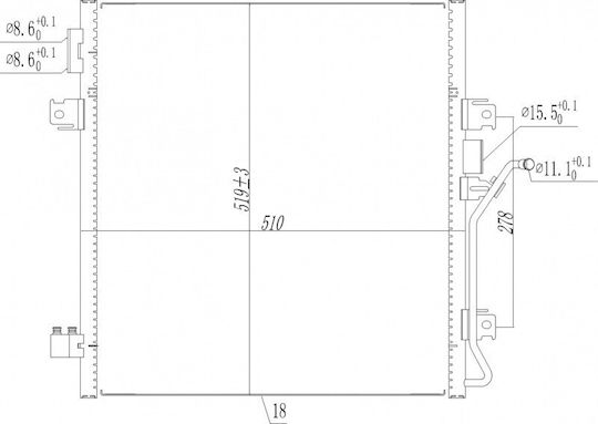 Hart Radiator de apă pentru autoturism Dodge Nitro