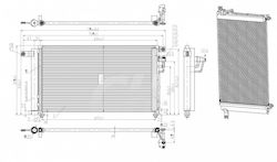 Hart Air Condition Car Radiator for Kia Rio
