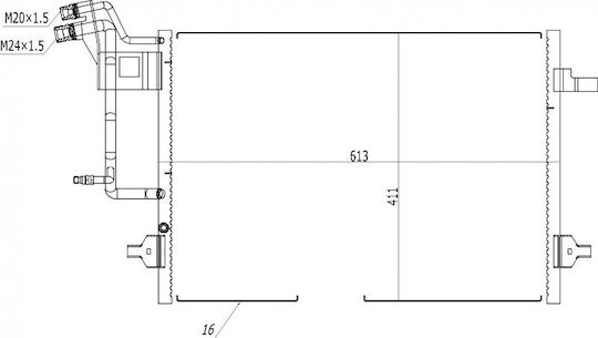 Hart Ψυγείο Air Condition Αυτοκινήτου για Volkswagen Passat