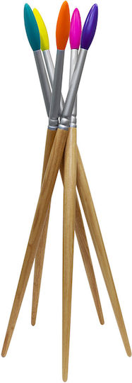 Pylones Wooden Multicolour Freestanding Coat Rack 63x63x165cm