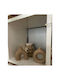 Stewehome Set 3 Pieces Bohemian Miniature Vase Beige 10x10 Cm