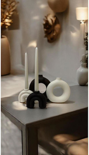 Stewehome Set Of Decorative Vase Candle Holder Bohemian Style Black 10x10 Cm Ste-042064-p42064