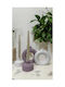 Stewehome Set De Vaze Decorative Și Sfeșnice Stil Boem Mov 10x10 Cm