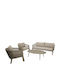 Garten- und Outdoor-Möbelsets Typsatz Wohnzimmer 4 Stück Taupe mit Kissen