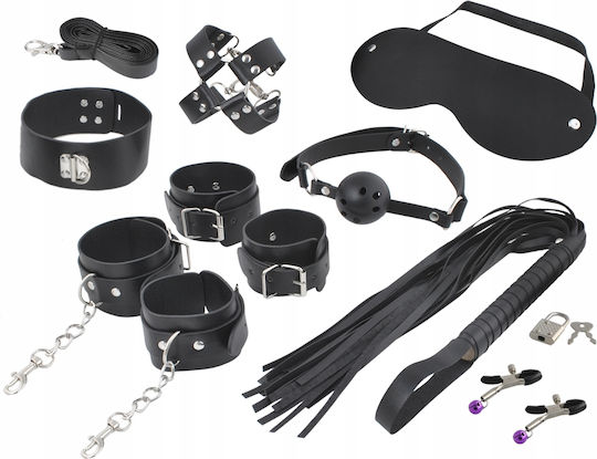 Malatec BDSM Kit in Black Colour 13 Pieces