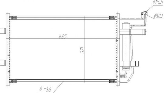 Hart Radiator Air Condition pentru Mazda 5