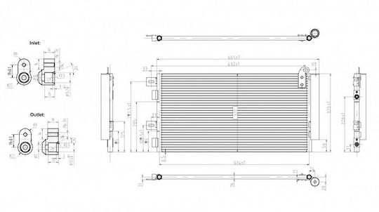 Hart Radiator Air Condition Auto pentru Kia Mini Subaru Mini