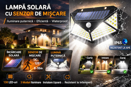 Smart Lampa Solară Cu Senzor De Mișcare