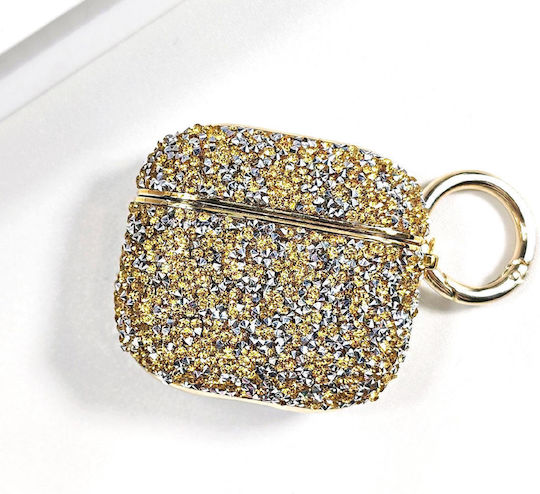 Schützende Hülle Für Bluetooth-Ohrhörer Airpods 4 Mit Glitzer Diamantschliff Gold