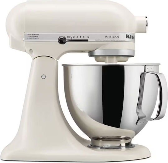 Kitchenaid Artisan Stand Mixer 300W with Stainless Bowl 4.8L White