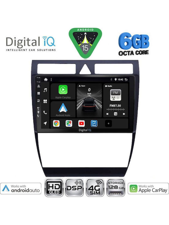 Digital IQ Car Audio System for Audi A6 1998-2005 (Bluetooth/USB/WiFi/GPS/Apple CarPlay/Android Auto) with 9" Touch Screen