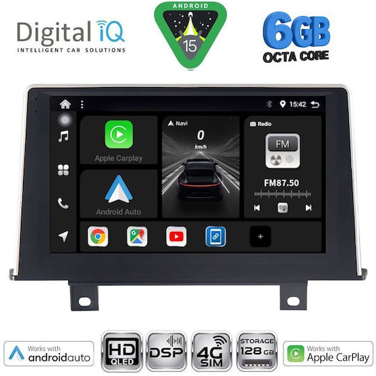 Digital IQ Auto-Audiosysteme für BMW Serie 1 2011-2016 mit Touchscreen 9" Bluetooth USB WiFi GPS Apple CarPlay Android Auto