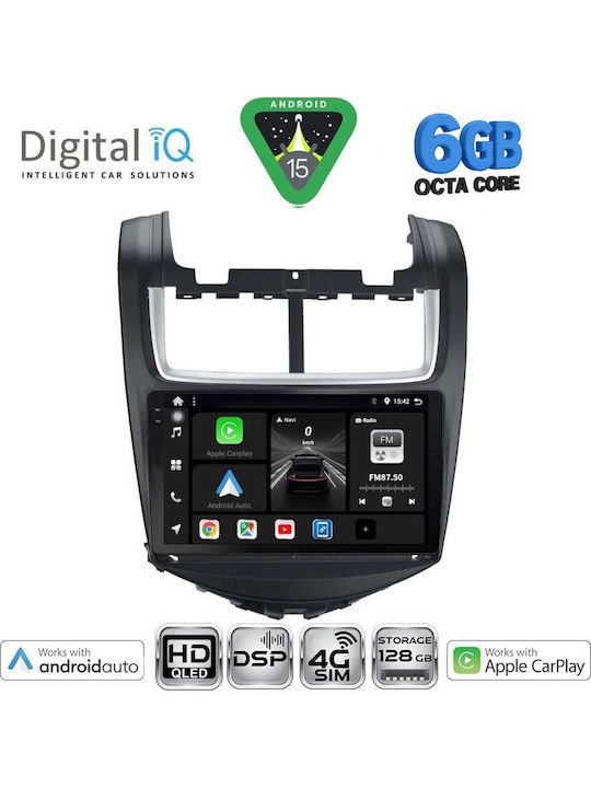 Digital IQ Car Audio System for Chevrolet Aveo 2014-2017 Bluetooth USB WiFi GPS Apple CarPlay Android Auto with 9" Touch Screen