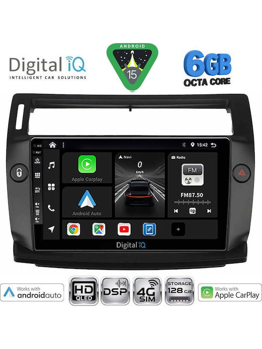 Digital IQ Car Audio System for Citroen C4 2004-2011 (Bluetooth/USB/WiFi/GPS/Apple CarPlay/Android Auto) with 9" Touch Screen