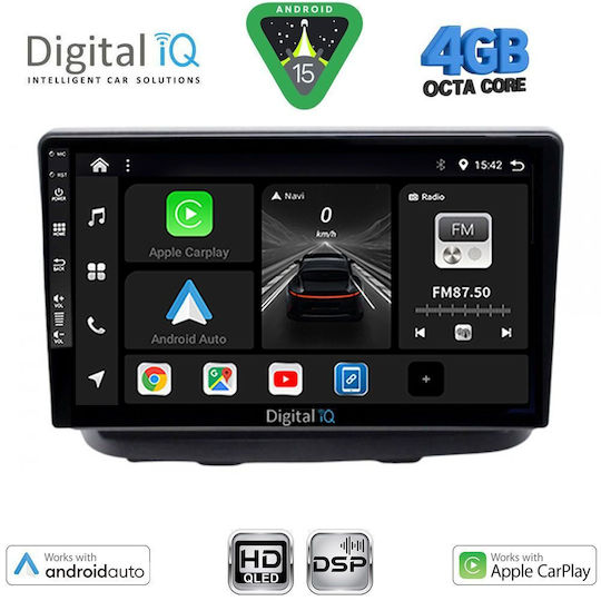 Digital IQ Ηχοσύστημα Αυτοκινήτου για Fiat Doblo 2002-2009 (Bluetooth/USB/WiFi/GPS/Apple-Carplay/Android-Auto) με Οθόνη Αφής 10"