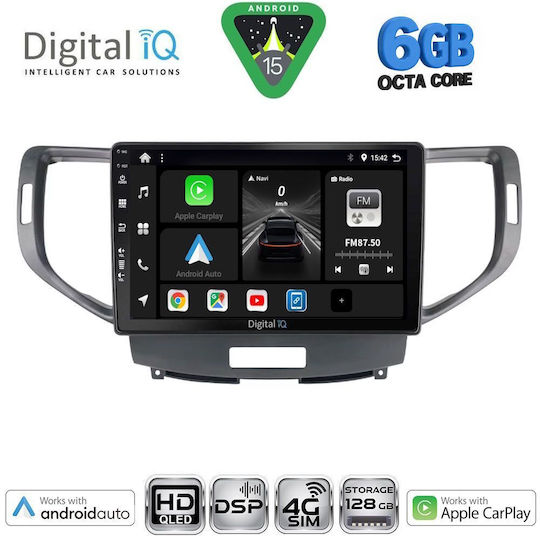 Digital IQ Car Audio System for Honda Accord 2008-2013 (Bluetooth/USB/WiFi/GPS/Apple CarPlay/Android Auto) with 9" Touch Screen
