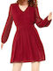 Naf Naf Madane Women's Red Flared Dress M