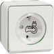Schneider Electric Μονή Πρίζα Ρεύματος Λευκή