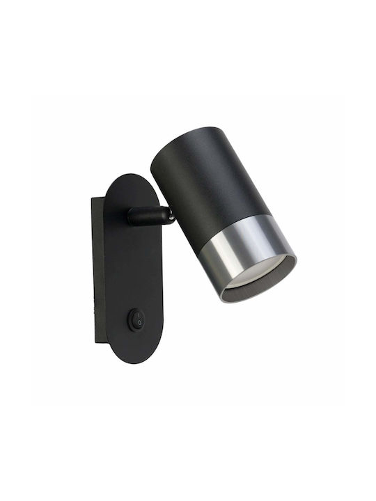Lightex Single Spot with GU10 Lamp Adapter in Black Colour
