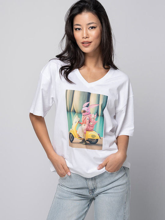 Magda Tricou Damă Alb