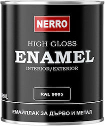 Емайлов Цвят За Дърво И Метал Ral 9005 Черен 0.650 Л Nerro